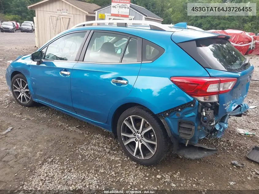 2018 Subaru Impreza 2.0I Limited VIN: 4S3GTAT64J3726455 Lot: 45558250