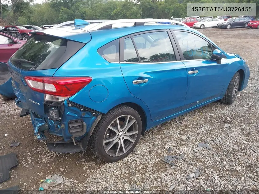 2018 Subaru Impreza 2.0I Limited VIN: 4S3GTAT64J3726455 Lot: 45558250