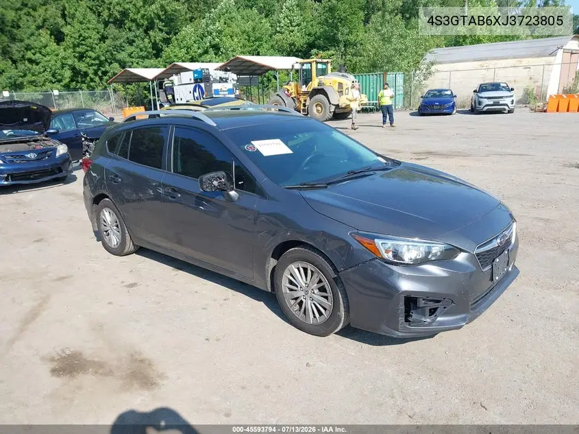 2018 Subaru Impreza 2.0I Premium VIN: 4S3GTAB6XJ3723805 Lot: 45593794