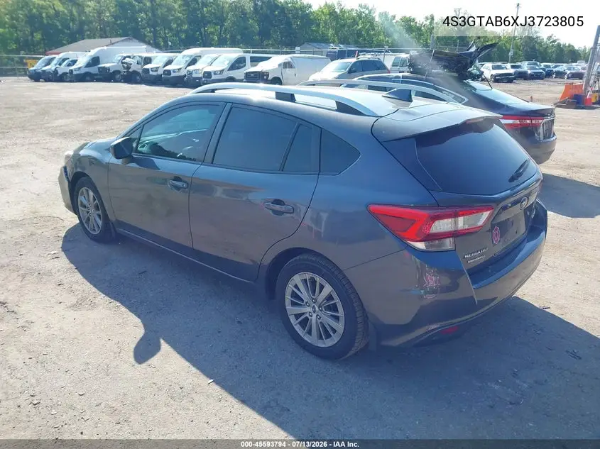 2018 Subaru Impreza 2.0I Premium VIN: 4S3GTAB6XJ3723805 Lot: 45593794
