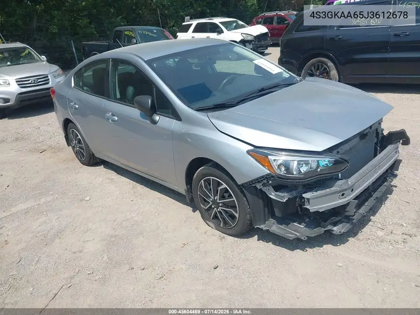 2018 Subaru Impreza 2.0I VIN: 4S3GKAA65J3612678 Lot: 45604469