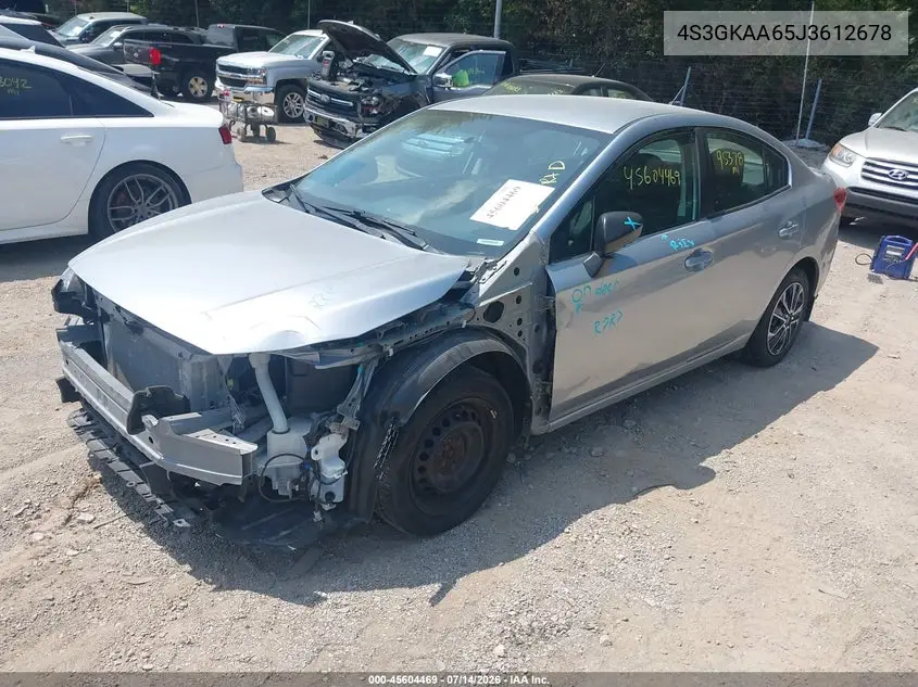 2018 Subaru Impreza 2.0I VIN: 4S3GKAA65J3612678 Lot: 45604469