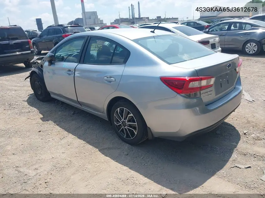2018 Subaru Impreza 2.0I VIN: 4S3GKAA65J3612678 Lot: 45604469