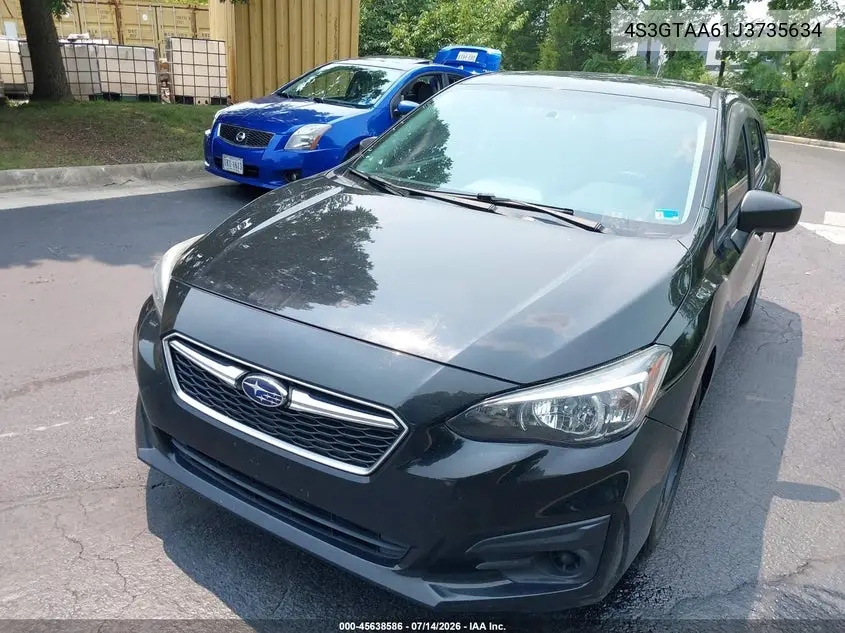 2018 Subaru Impreza 2.0I VIN: 4S3GTAA61J3735634 Lot: 45638586