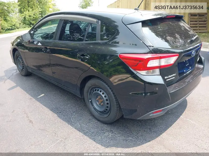 2018 Subaru Impreza 2.0I VIN: 4S3GTAA61J3735634 Lot: 45638586