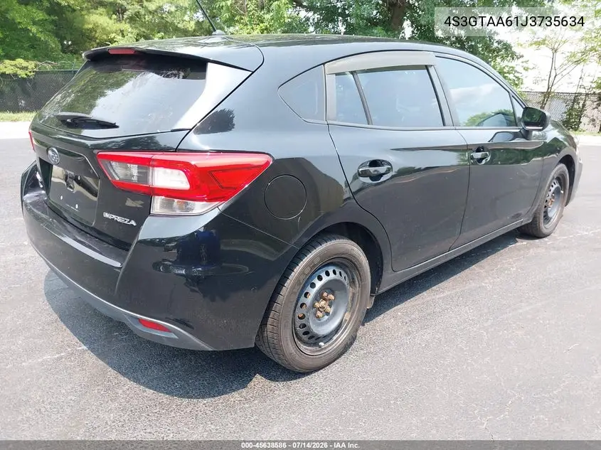 2018 Subaru Impreza 2.0I VIN: 4S3GTAA61J3735634 Lot: 45638586