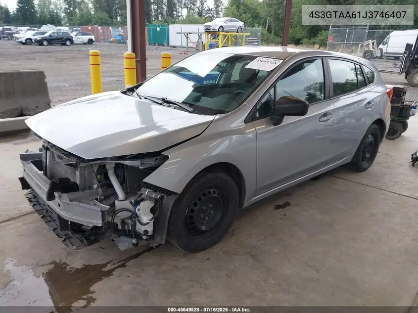 2018 Subaru Impreza 2.0I VIN: 4S3GTAA61J3746407 Lot: 45649528