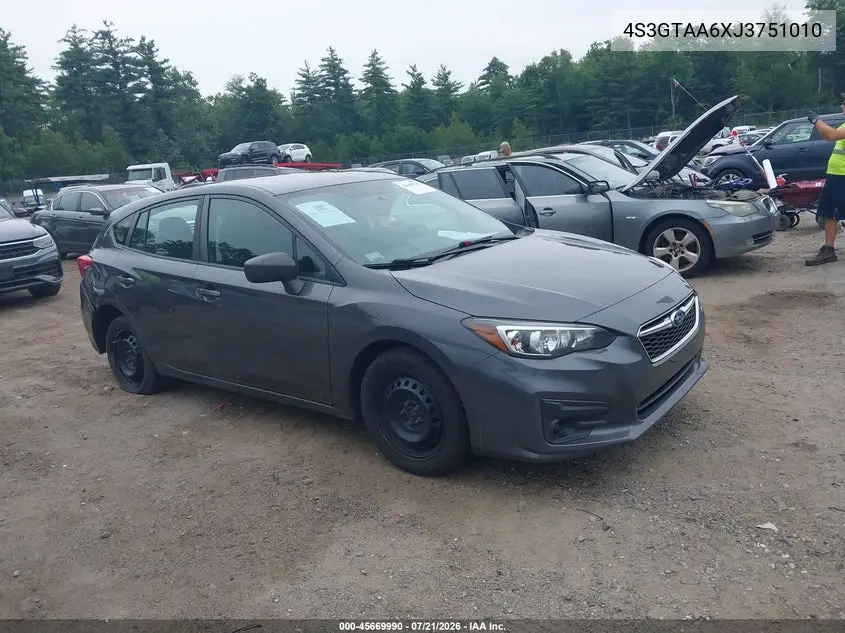 2018 Subaru Impreza 2.0I VIN: 4S3GTAA6XJ3751010 Lot: 45669990