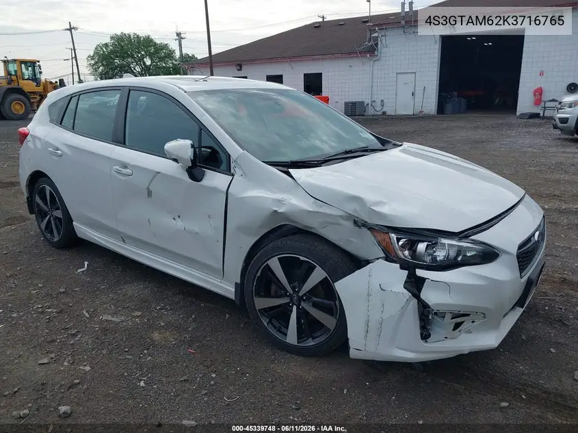 2019 Subaru Impreza 2.0I Sport VIN: 4S3GTAM62K3716765 Lot: 45339748