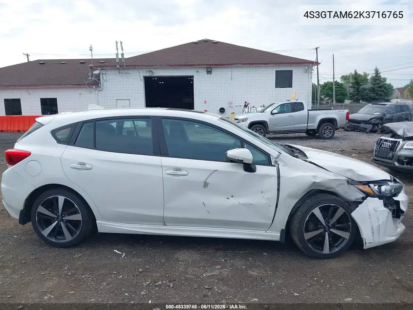 2019 Subaru Impreza 2.0I Sport VIN: 4S3GTAM62K3716765 Lot: 45339748