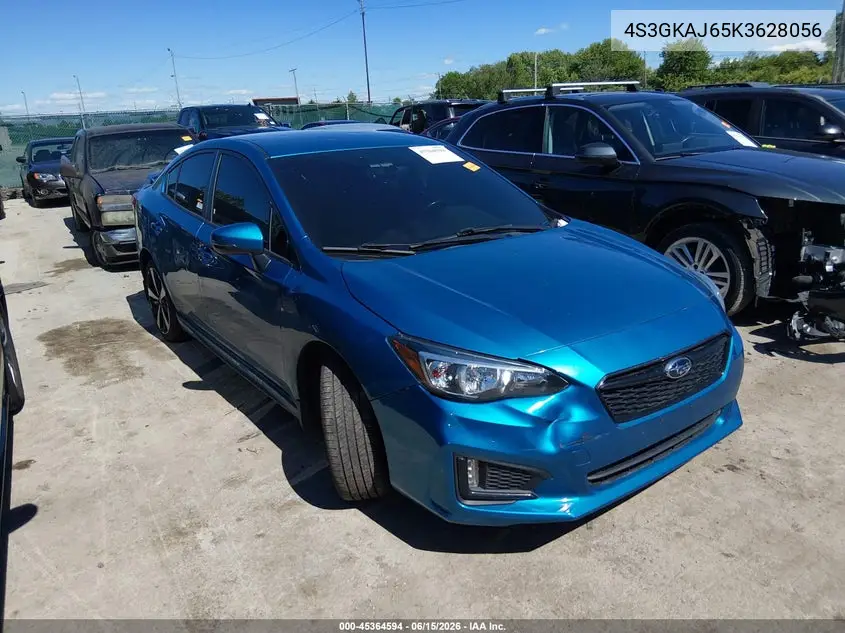 2019 Subaru Impreza 2.0I Sport VIN: 4S3GKAJ65K3628056 Lot: 45364594