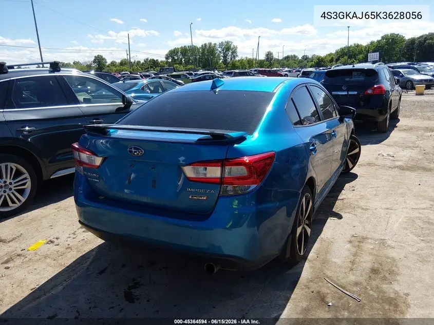 2019 Subaru Impreza 2.0I Sport VIN: 4S3GKAJ65K3628056 Lot: 45364594