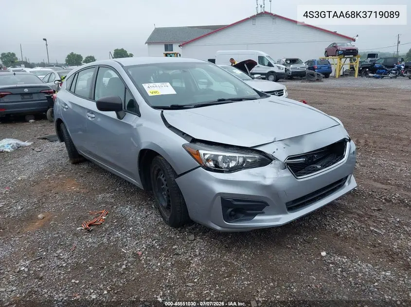2019 Subaru Impreza 2.0I VIN: 4S3GTAA68K3719089 Lot: 45551030