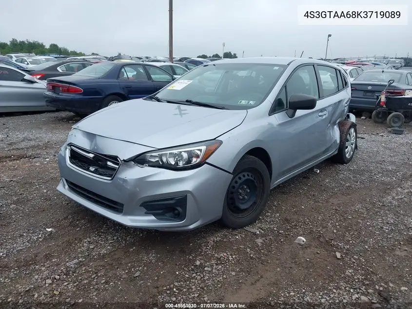 2019 Subaru Impreza 2.0I VIN: 4S3GTAA68K3719089 Lot: 45551030