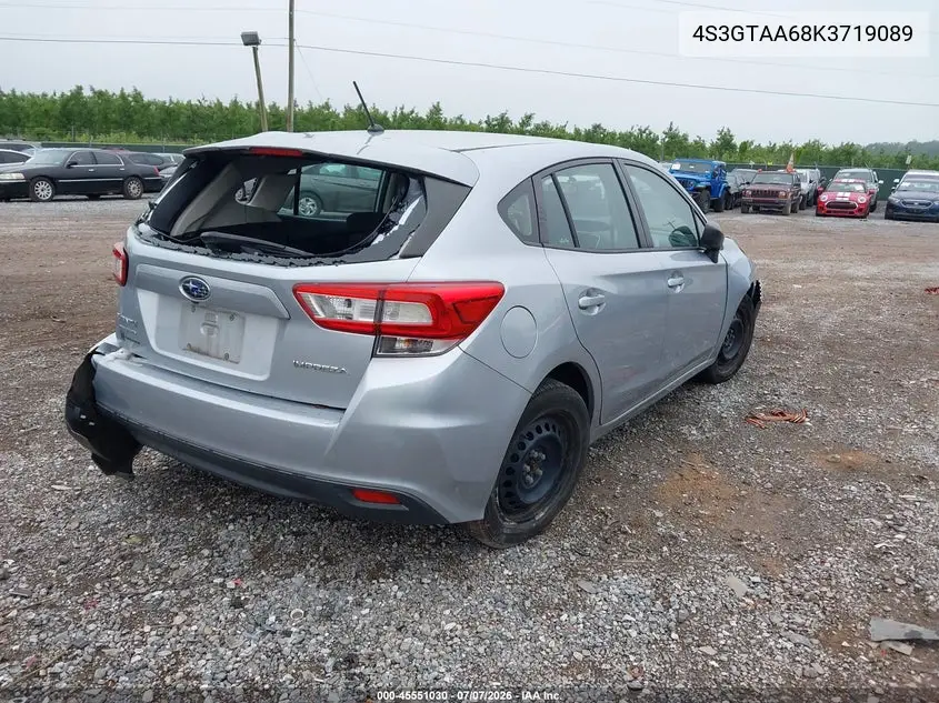 2019 Subaru Impreza 2.0I VIN: 4S3GTAA68K3719089 Lot: 45551030