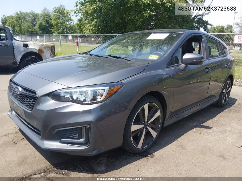 2019 Subaru Impreza 2.0I Sport VIN: 4S3GTAM62K3723683 Lot: 45615437