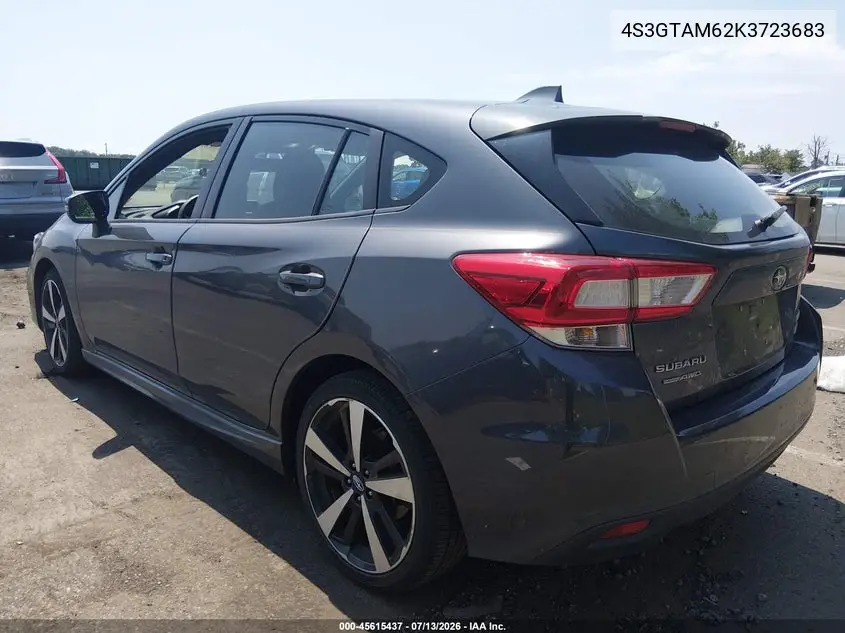 2019 Subaru Impreza 2.0I Sport VIN: 4S3GTAM62K3723683 Lot: 45615437