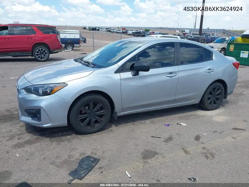 2019 Subaru Impreza 2.0I VIN: 4S3GKAB6XK3624924 Lot: 45637484