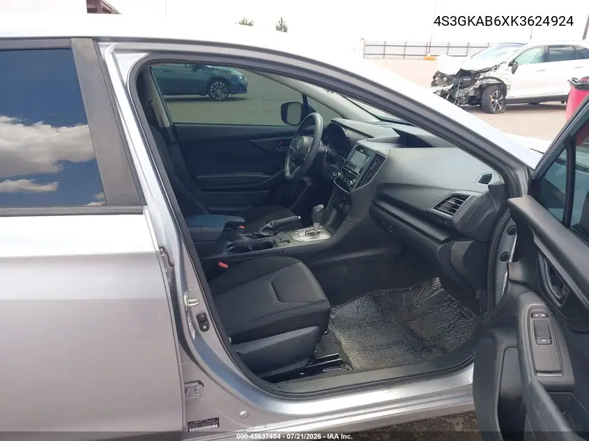 2019 Subaru Impreza 2.0I VIN: 4S3GKAB6XK3624924 Lot: 45637484