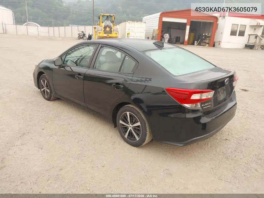 2019 Subaru Impreza 2.0I Premium VIN: 4S3GKAD67K3605079 Lot: 45661508