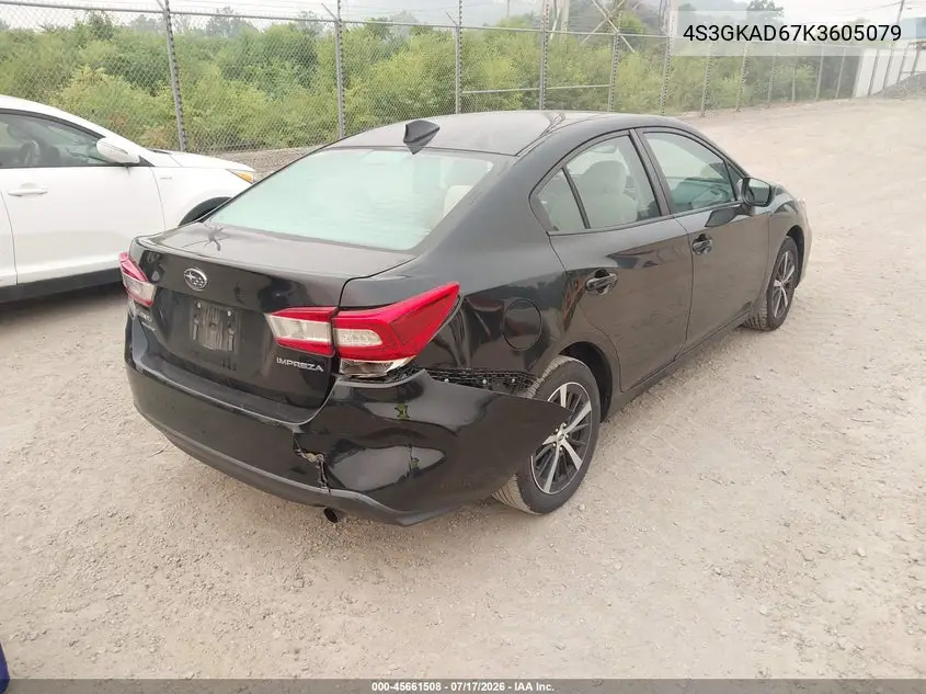2019 Subaru Impreza 2.0I Premium VIN: 4S3GKAD67K3605079 Lot: 45661508