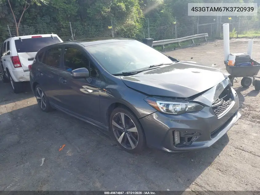 2019 Subaru Impreza 2.0I Sport VIN: 4S3GTAM67K3720939 Lot: 45674667