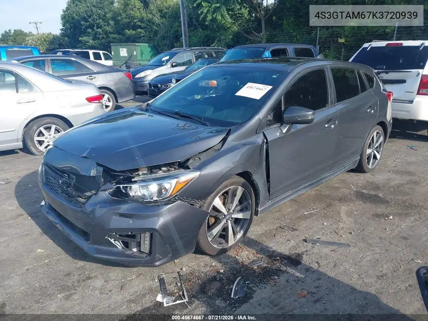 2019 Subaru Impreza 2.0I Sport VIN: 4S3GTAM67K3720939 Lot: 45674667