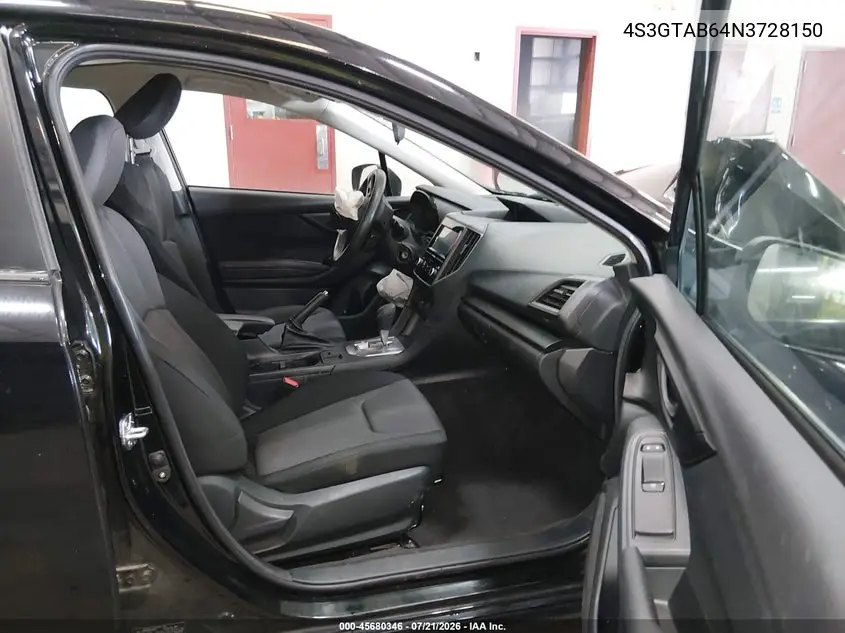 2022 Subaru Impreza Base 5-Door VIN: 4S3GTAB64N3728150 Lot: 45680346