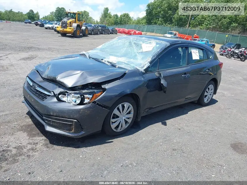 2023 Subaru Impreza Base 5-Door VIN: 4S3GTAB67P3712009 Lot: 45413640