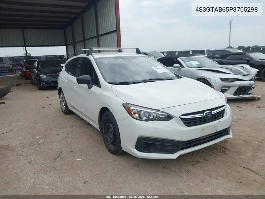 2023 Subaru Impreza Base 5-Door VIN: 4S3GTAB65P3705298 Lot: 45465993