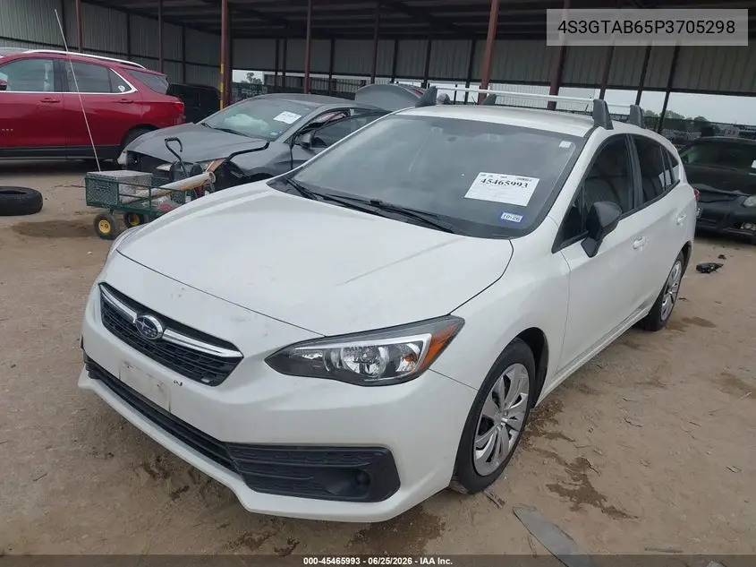 2023 Subaru Impreza Base 5-Door VIN: 4S3GTAB65P3705298 Lot: 45465993