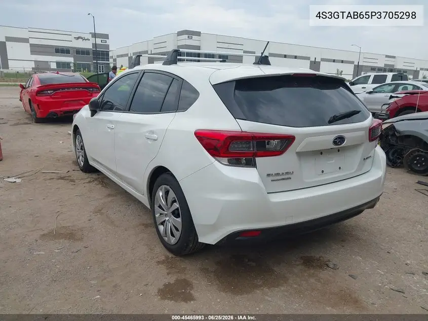 2023 Subaru Impreza Base 5-Door VIN: 4S3GTAB65P3705298 Lot: 45465993