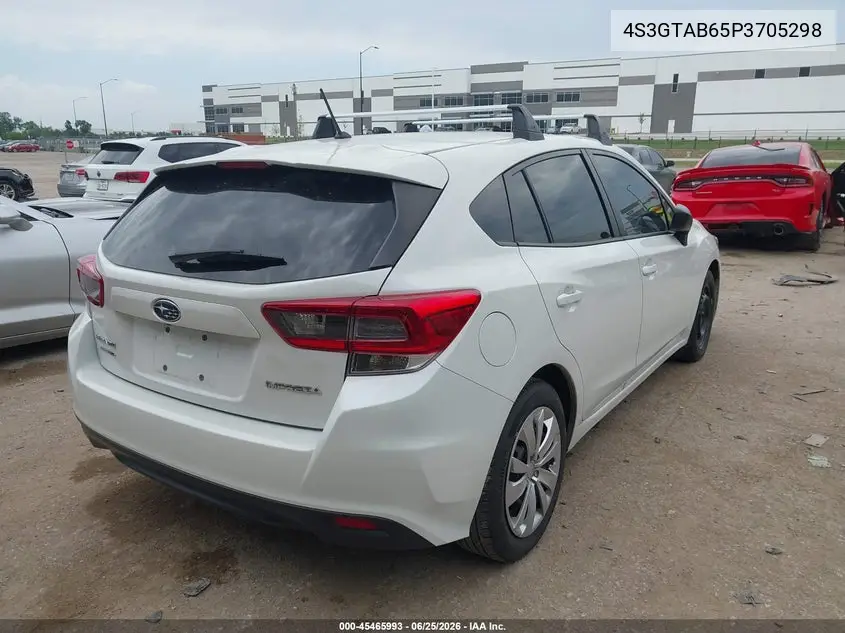 2023 Subaru Impreza Base 5-Door VIN: 4S3GTAB65P3705298 Lot: 45465993