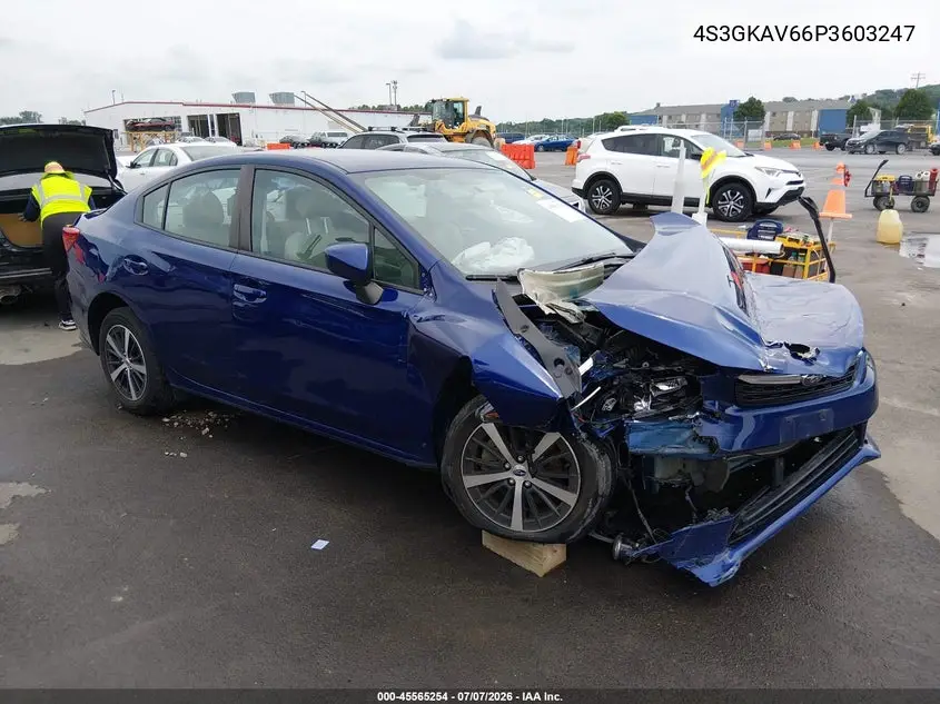 2023 Subaru Impreza Premium VIN: 4S3GKAV66P3603247 Lot: 45565254