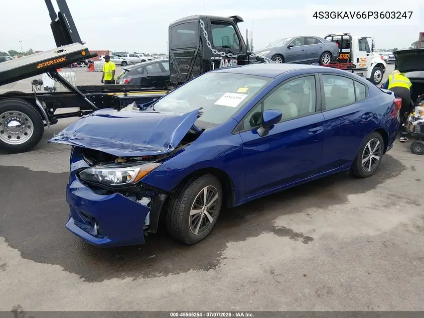 2023 Subaru Impreza Premium VIN: 4S3GKAV66P3603247 Lot: 45565254