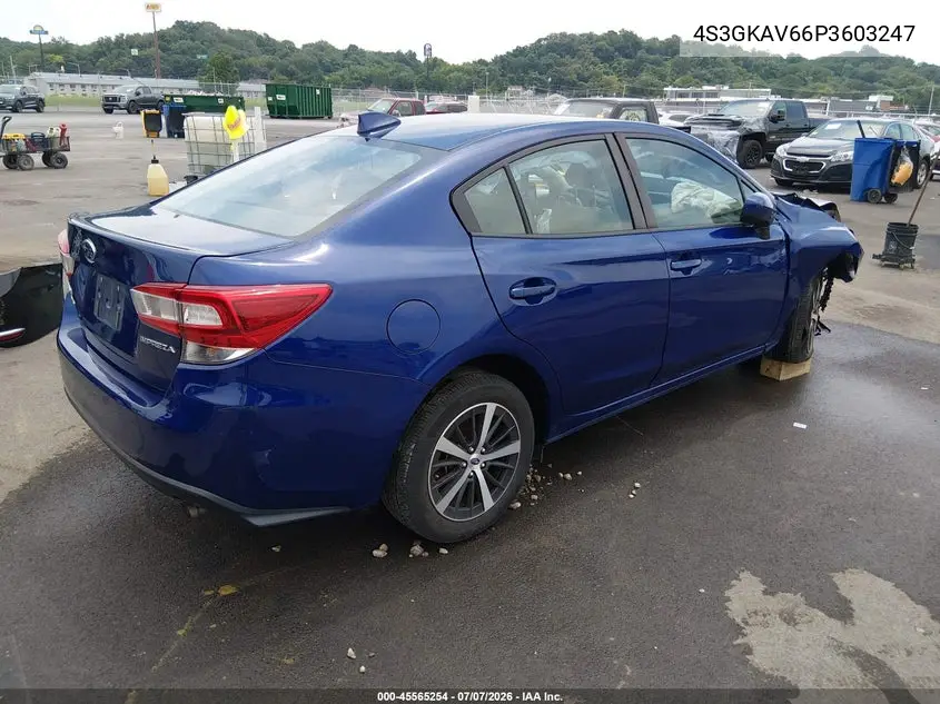 2023 Subaru Impreza Premium VIN: 4S3GKAV66P3603247 Lot: 45565254
