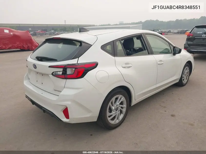 2024 Subaru Impreza Base 5-Door VIN: JF1GUABC4R8348551 Lot: 45622546