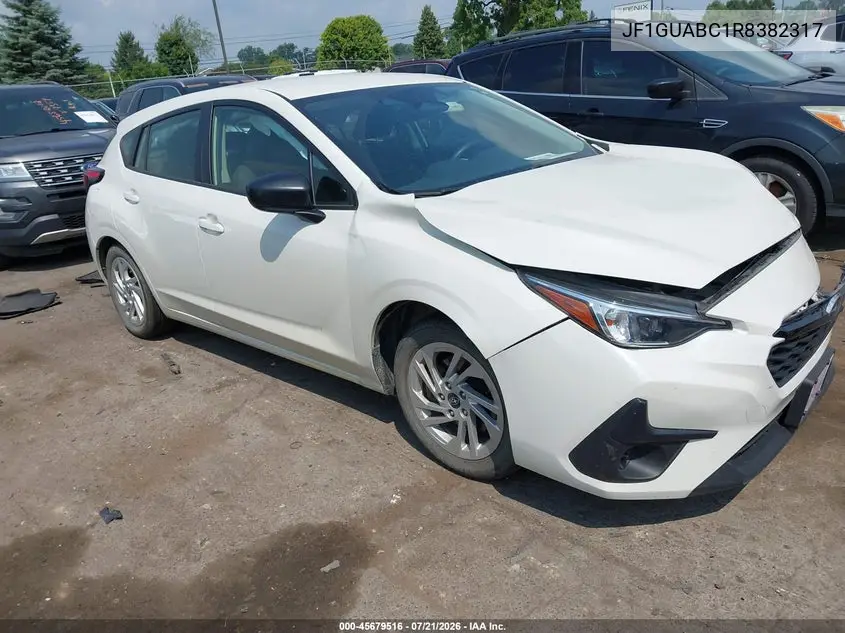 2024 Subaru Impreza Base 5-Door VIN: JF1GUABC1R8382317 Lot: 45679516