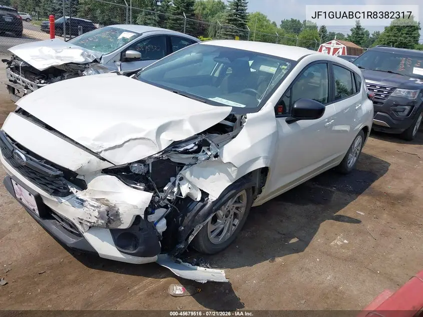 2024 Subaru Impreza Base 5-Door VIN: JF1GUABC1R8382317 Lot: 45679516