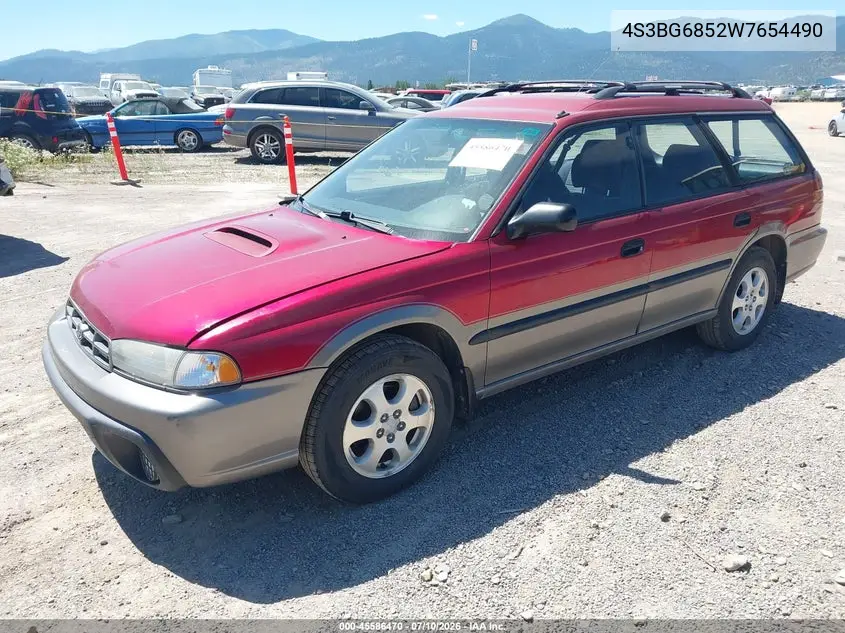 1998 Subaru Legacy Outback/Outback Limited/Outback Sport VIN: 4S3BG6852W7654490 Lot: 45586470