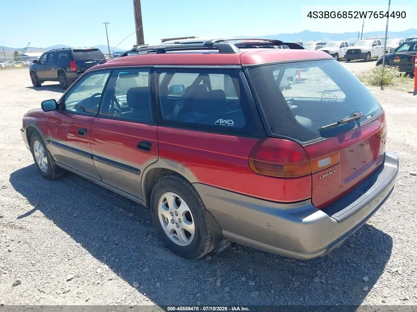 1998 Subaru Legacy Outback/Outback Limited/Outback Sport VIN: 4S3BG6852W7654490 Lot: 45586470
