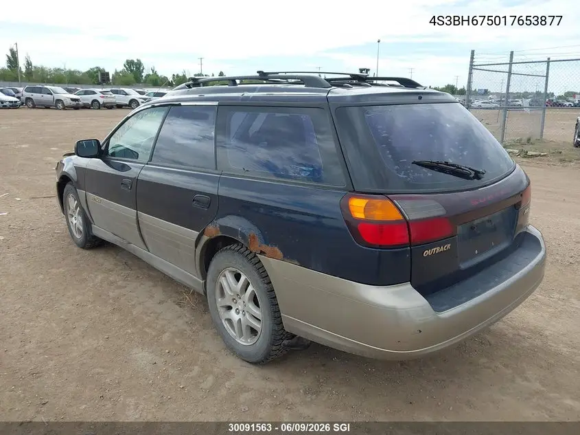 2001 Subaru Legacy Outback Awp VIN: 4S3BH675017653877 Lot: 30091563