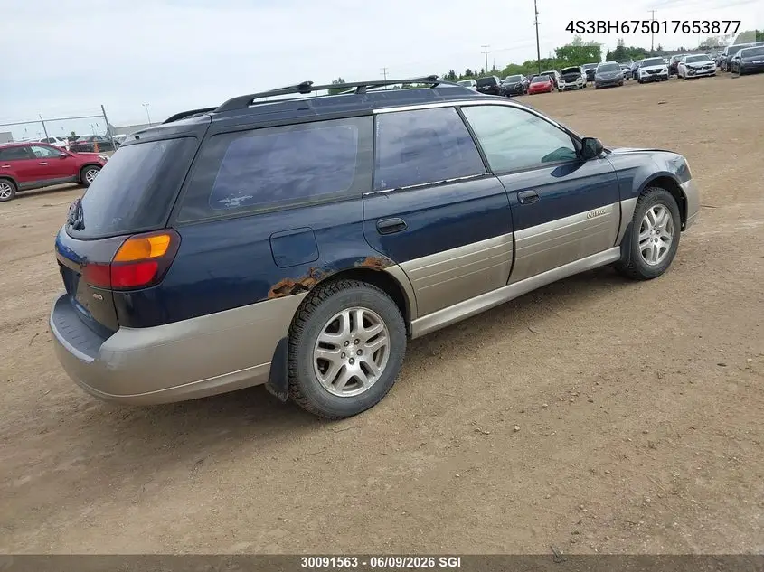 2001 Subaru Legacy Outback Awp VIN: 4S3BH675017653877 Lot: 30091563