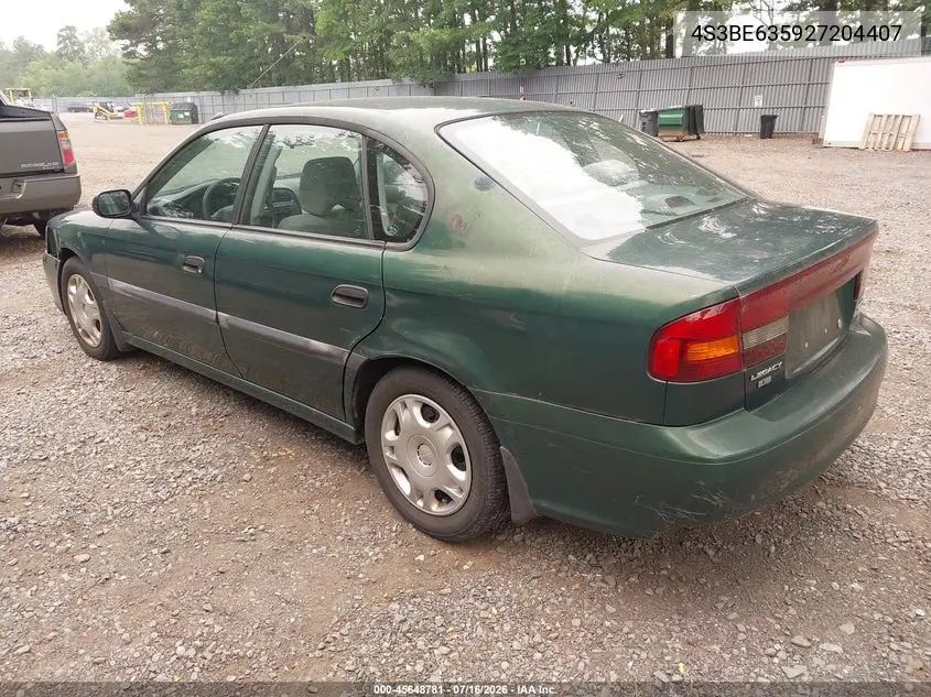 2002 Subaru Legacy L VIN: 4S3BE635927204407 Lot: 45648781