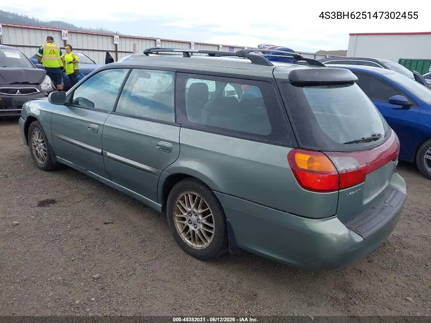 2004 Subaru Legacy L/L W/35Th Anniversary Edition VIN: 4S3BH625147302455 Lot: 45382031