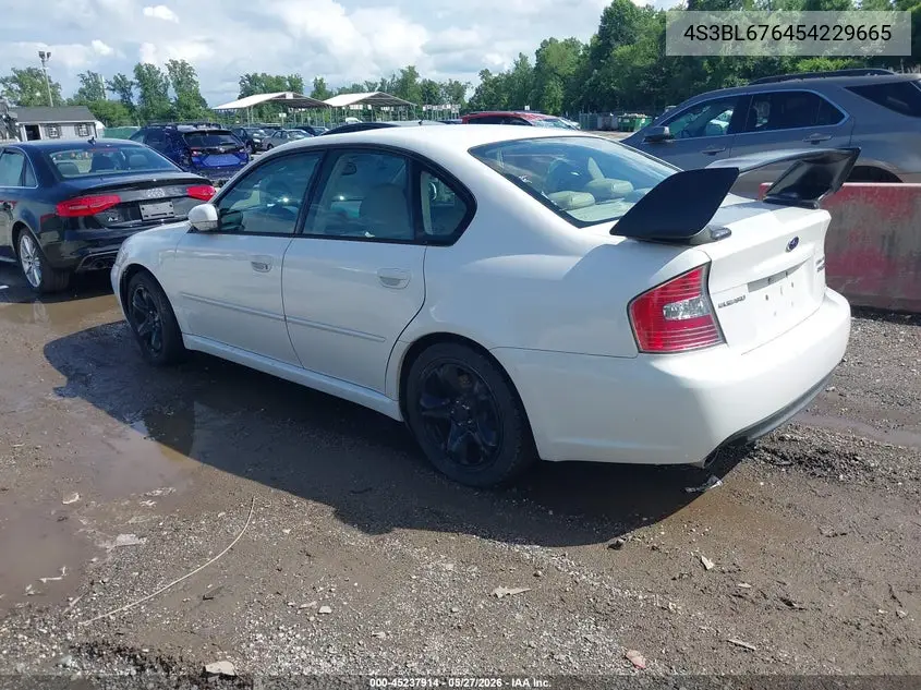 2005 Subaru Legacy 2.5Gt Limited VIN: 4S3BL676454229665 Lot: 45237914