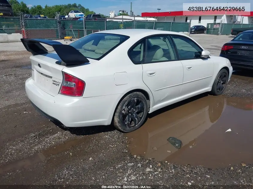 2005 Subaru Legacy 2.5Gt Limited VIN: 4S3BL676454229665 Lot: 45237914