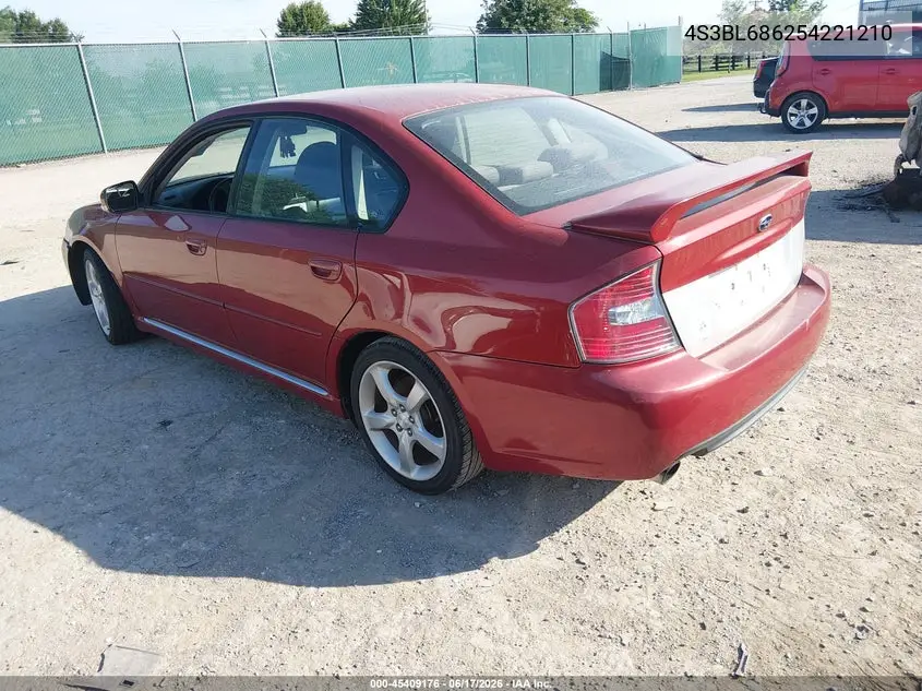 2005 Subaru Legacy 2.5Gt VIN: 4S3BL686254221210 Lot: 45409176