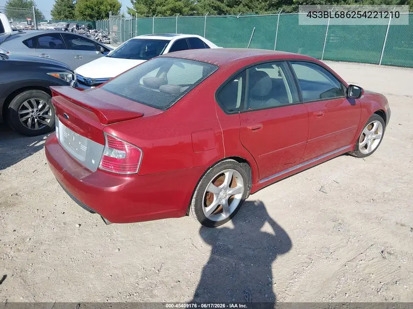 2005 Subaru Legacy 2.5Gt VIN: 4S3BL686254221210 Lot: 45409176