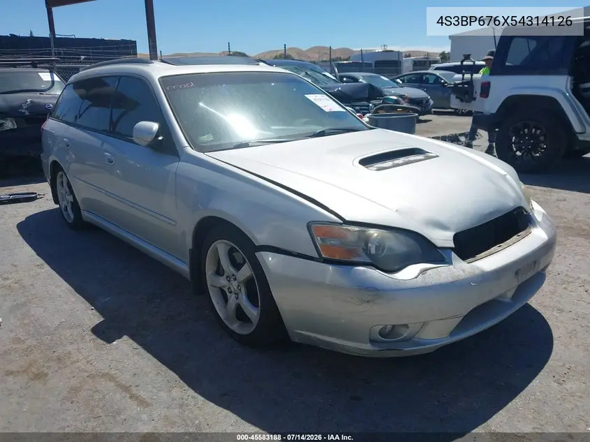 2005 Subaru Legacy 2.5Gt Limited VIN: 4S3BP676X54314126 Lot: 45583188